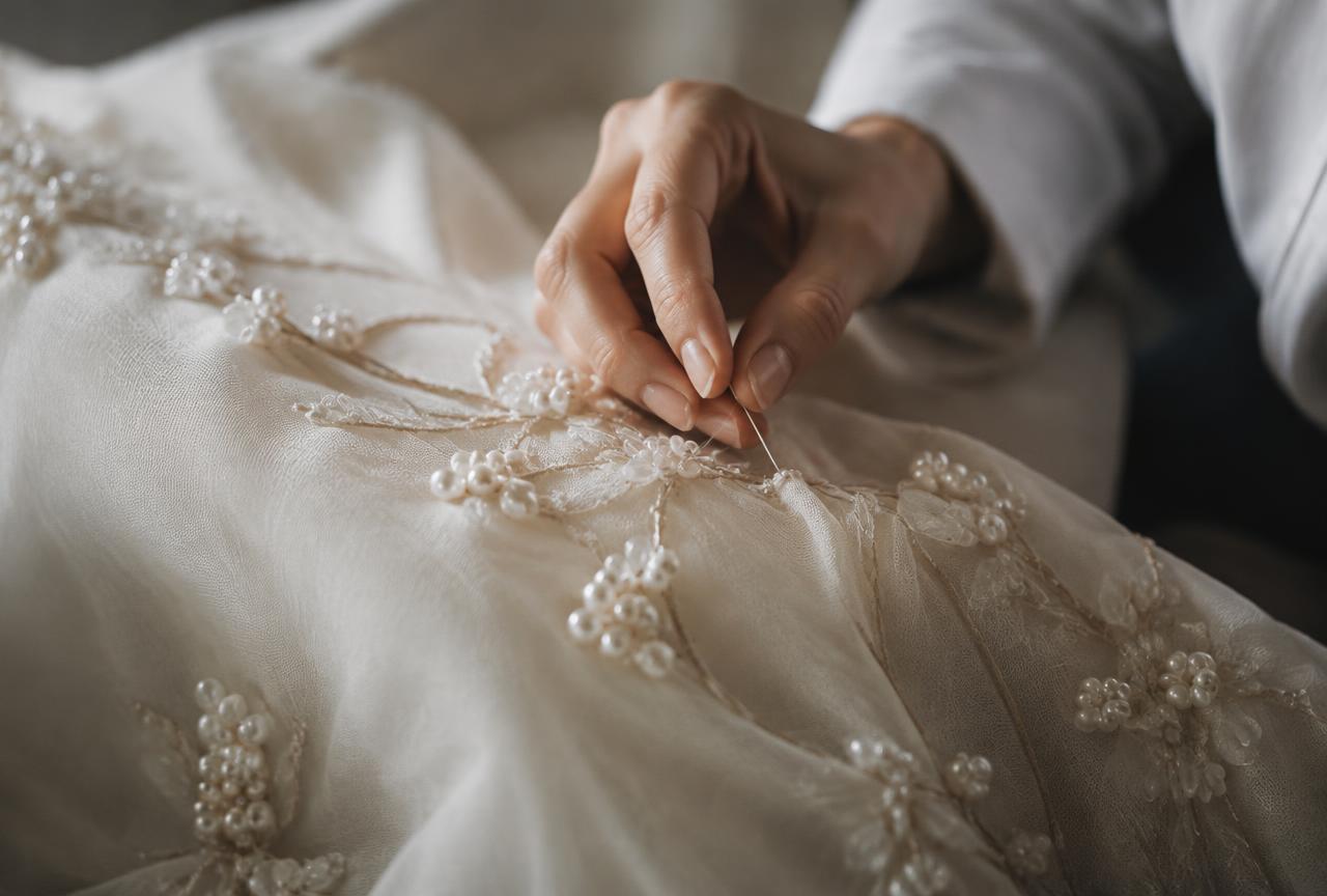 Illustrative haute couture image; not a photograph of a Chanel product or property.
